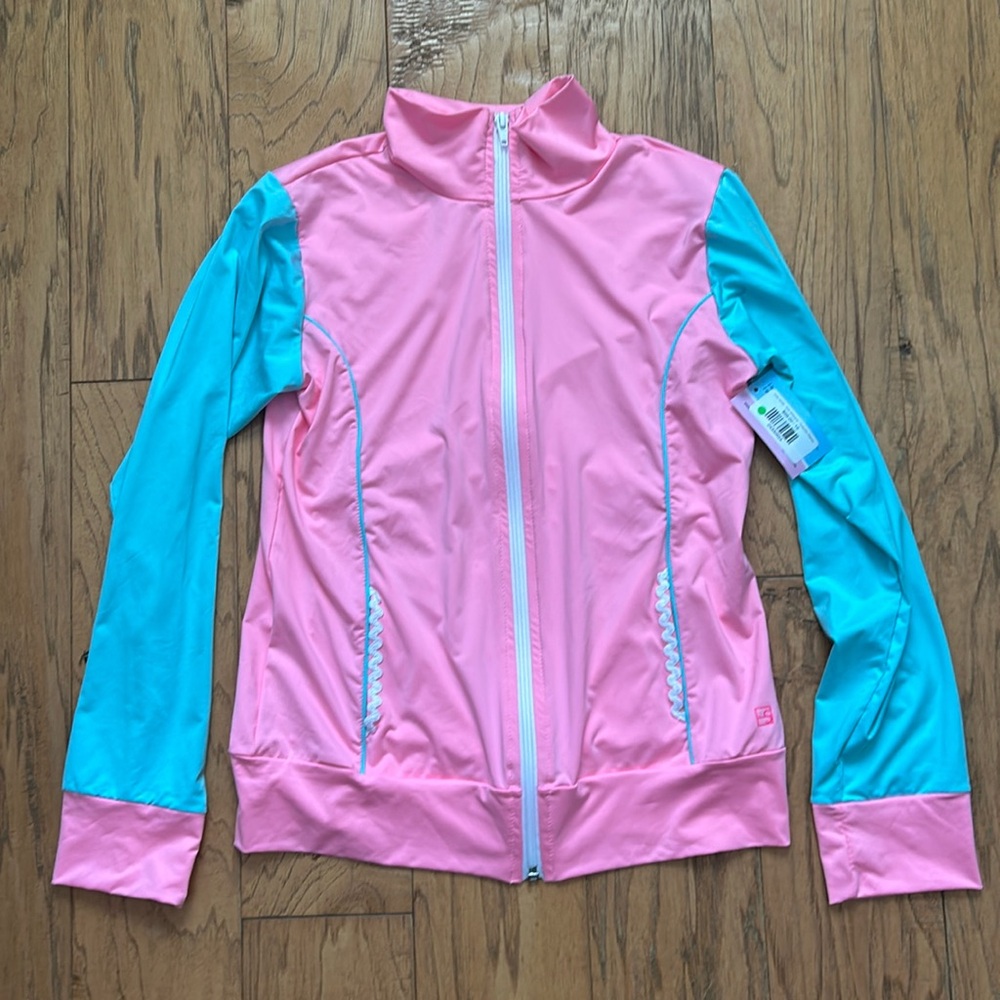 Set brand jacket NWT and matching leggingsgs (used)